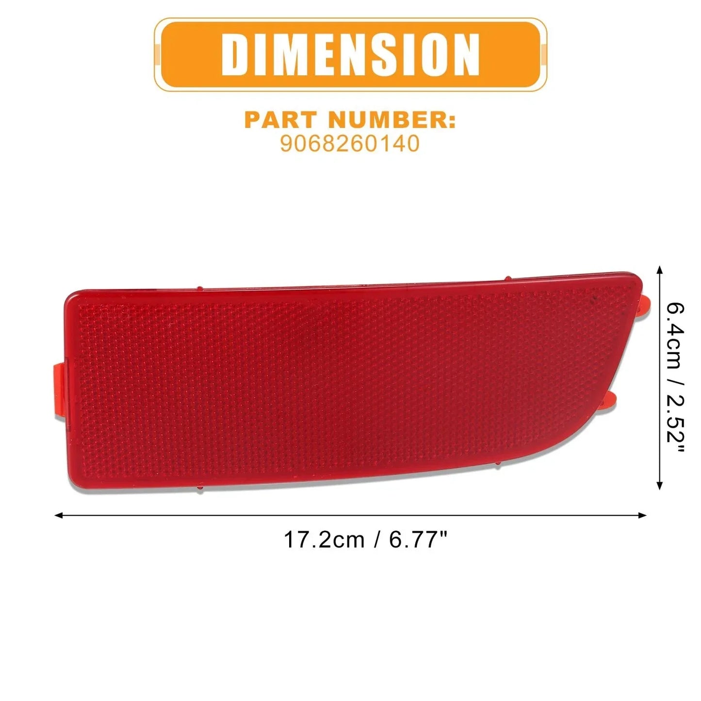 Front Right Bumper Reflector for Mercedes-Benz Sprinter 250 350 (2006-2016)