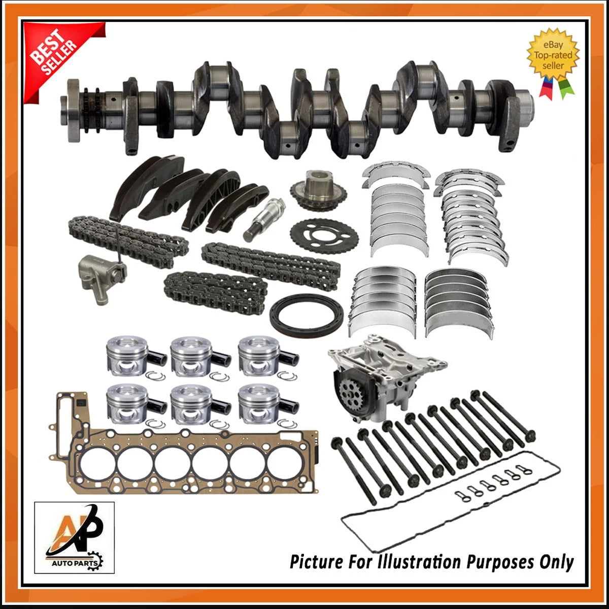 Crankshaft Forged Rebuild Kit for BMW X3 X4 X5 7 Series (2009–2018)