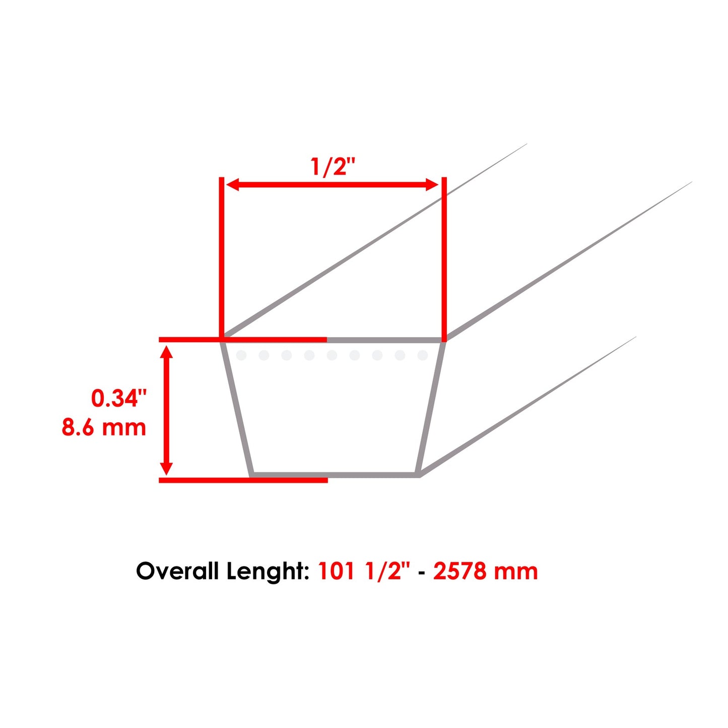 Deck Belt 42 Inch Replacement for Husqvarna YTH23V42 YTH18542 (2005–2022)