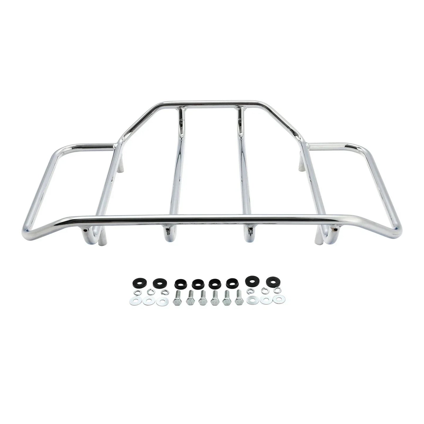 Chrome/Black Trunk Top Luggage Rack for Harley Touring (1984-2024)