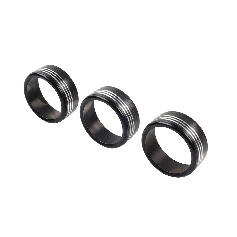Black AC Climate Control Knob Ring Covers for Subaru Forester XV Crosstrek WRX (2014-2021)