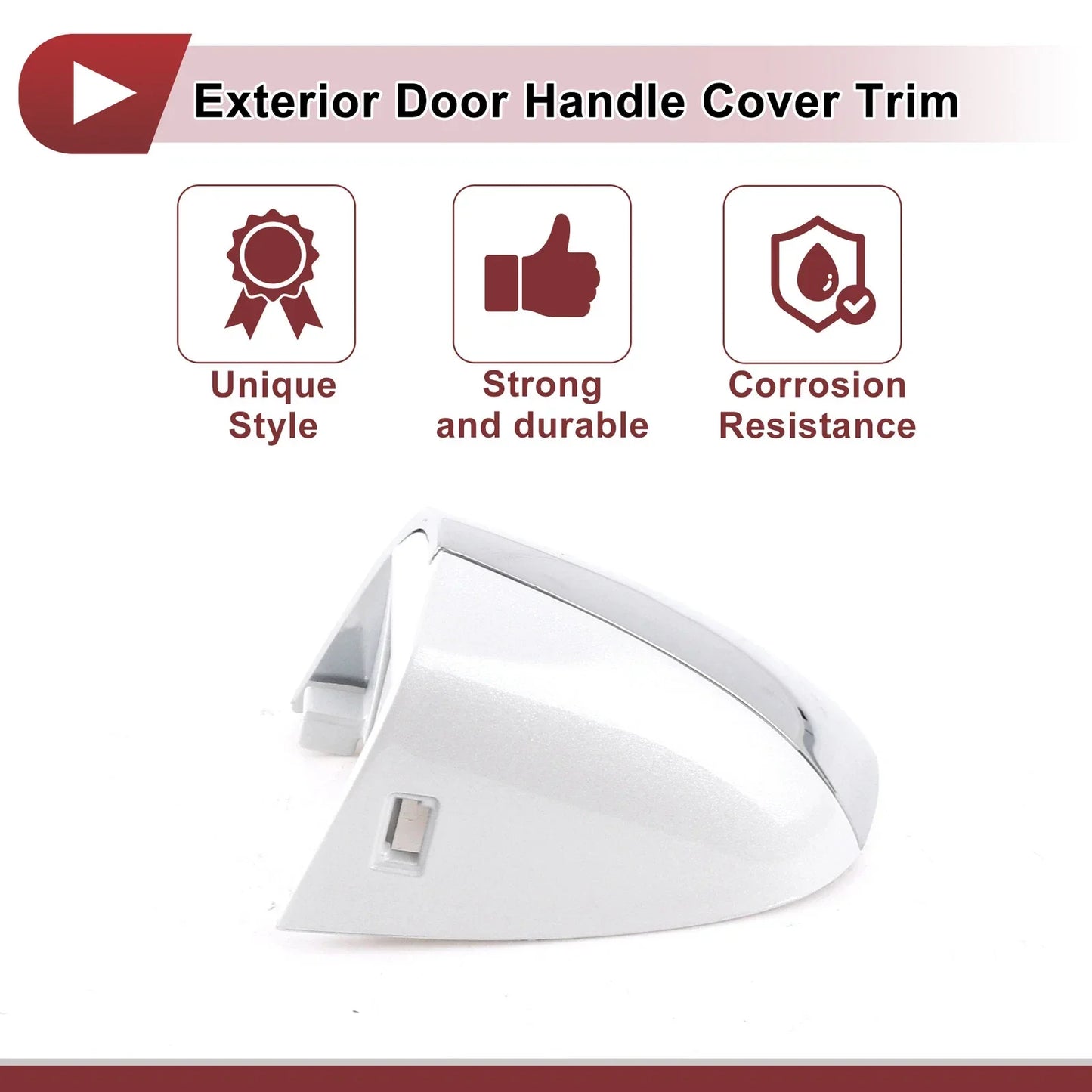 Exterior Door Handle Cover Trim for MERCEDES-BENZ (Pure White)