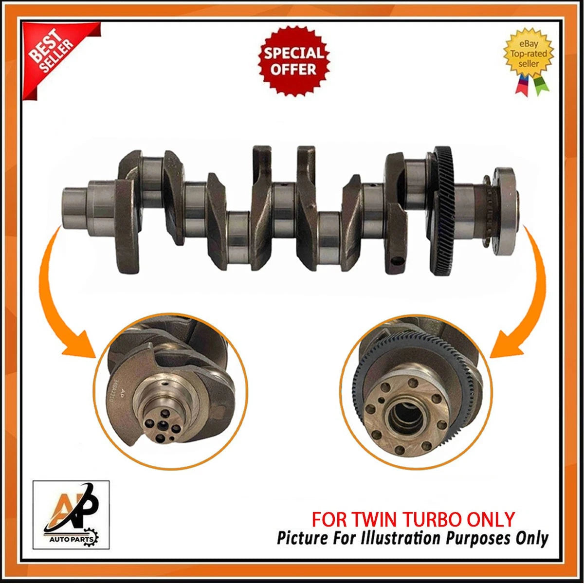 Alloy Steel Crankshaft Replacement for Land Rover Jaguar 2.0 Diesel (2004–2015)