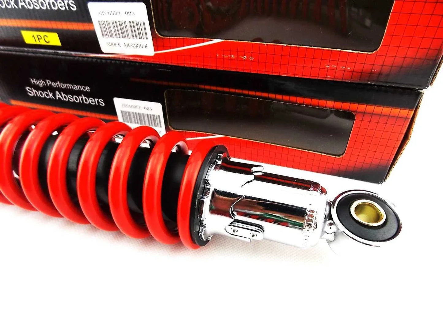 400mm Red/Chrome Rear Shock Absorbers for Suzuki DR400