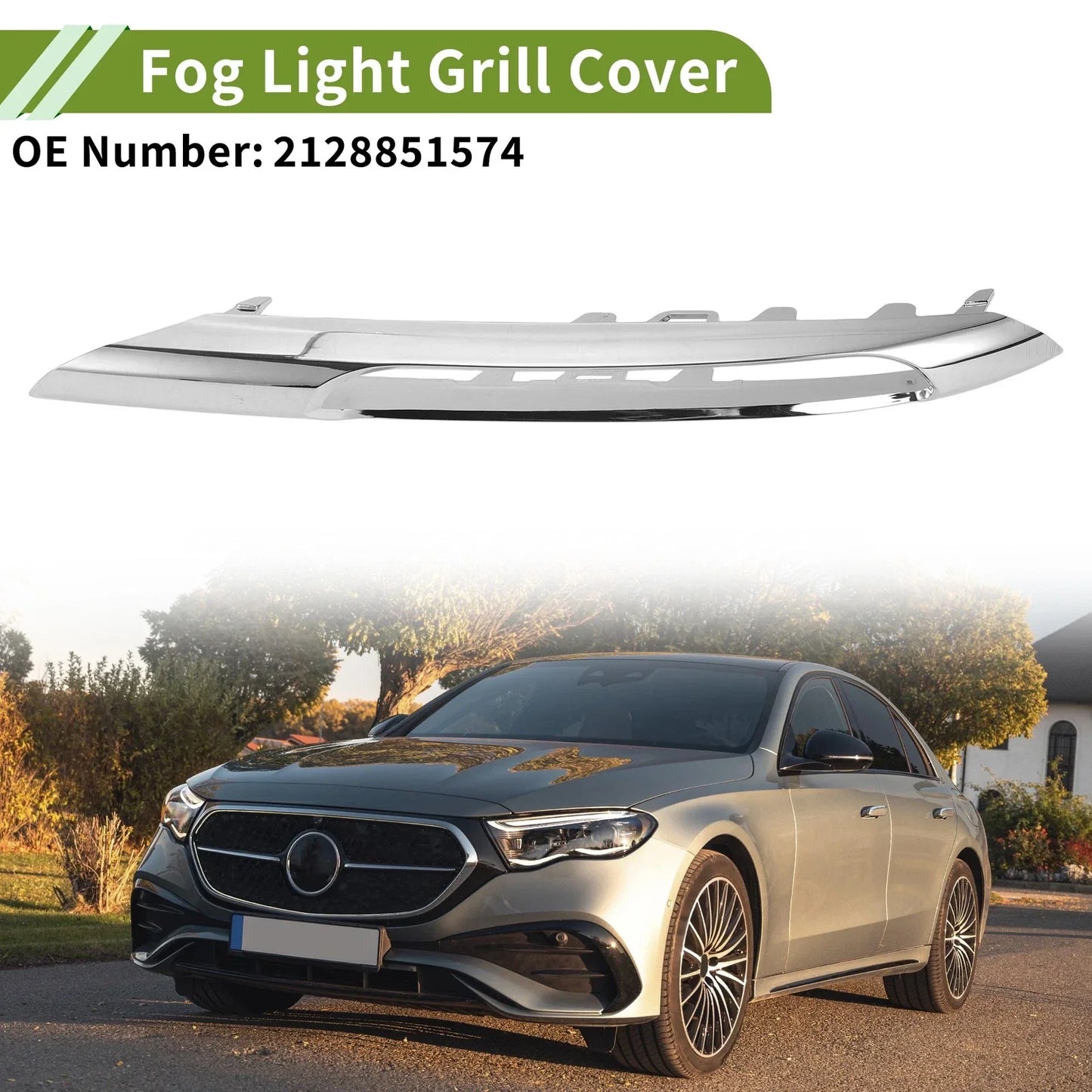 Front Left Fog Light Grill for Mercedes-Benz E-Class (2009-2012)