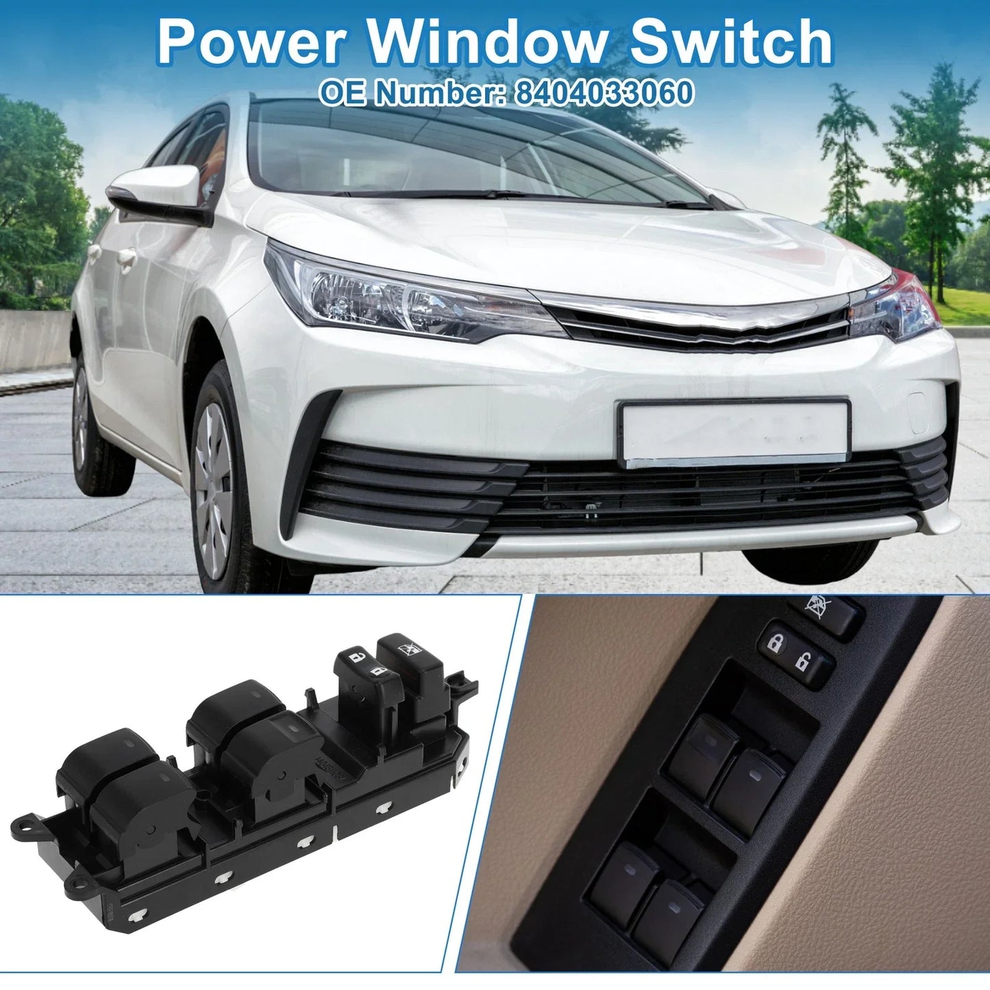 Front Right Power Window Switch for Lexus ES350 ES250 ES200 (2007-2018)