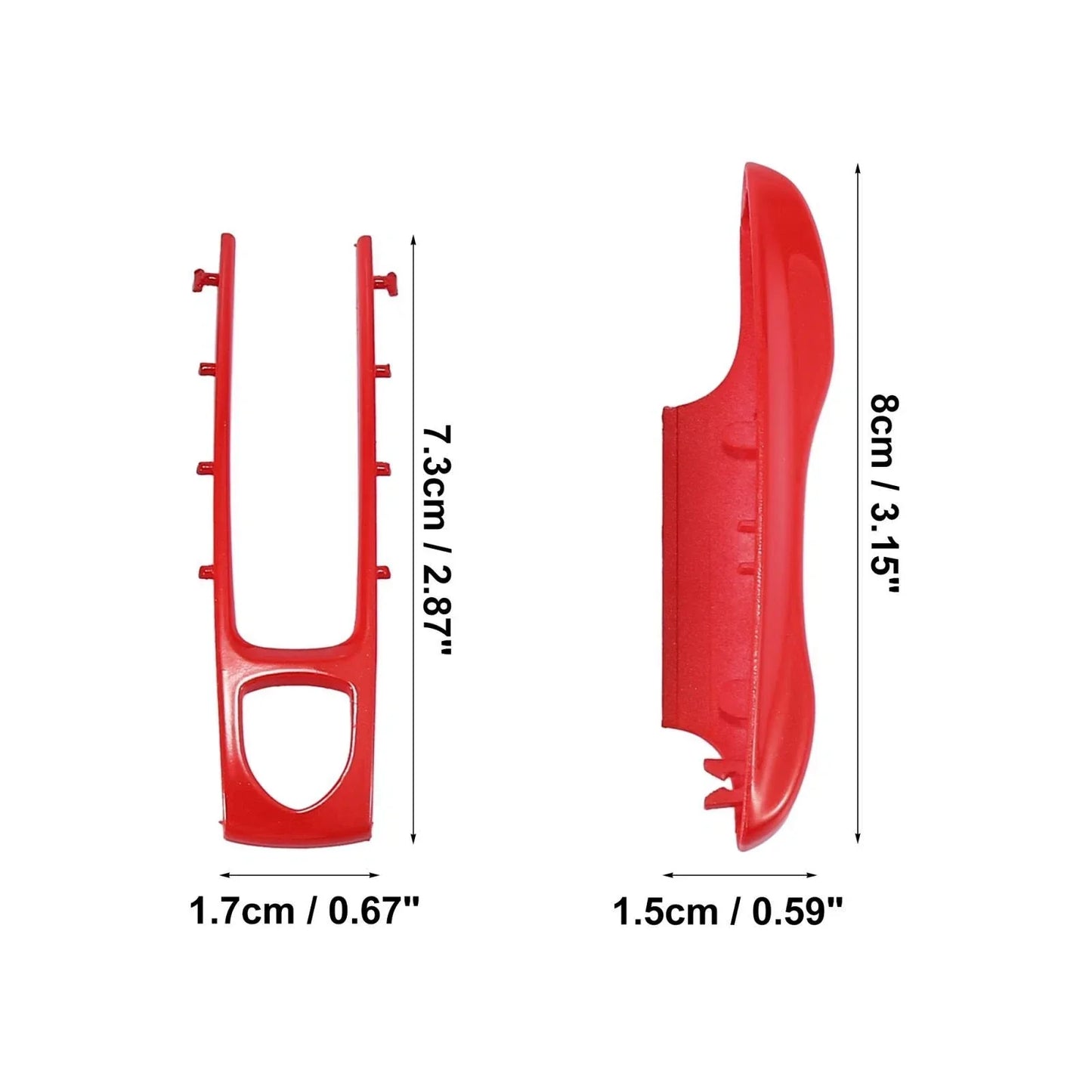 Red Painted Key Cover Fob Shell for Porsche Panamera Cayenne Taycan (2010-2023)