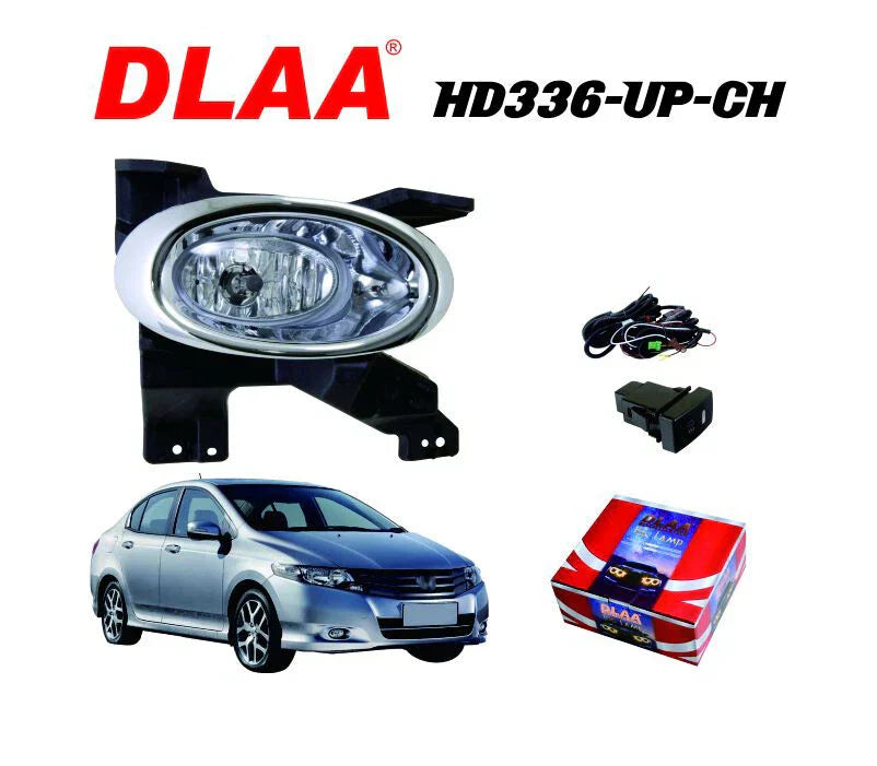 Fog Lamp Driving Light H11 55W Chrome Cover for Honda City (2009-2011)