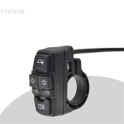 3in1 Waterproof Headlight Horn Indicator Light Switch for Motorcycle Scooter 12V