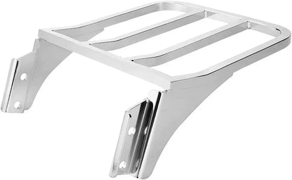 Chrome Sissy Bar Backrest Luggage Rack for Harley Sportster XL, Dyna, Softail