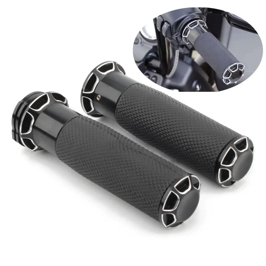 25mm Aluminum Handlebar Grips for Harley Touring & Road
