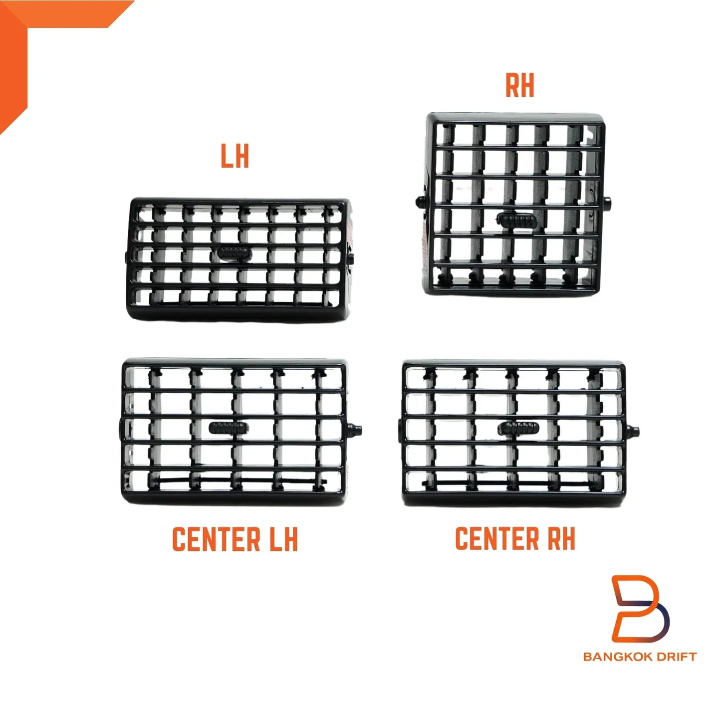 4 x Black Air Vent Grille for Toyota Hilux Ute (88-97)