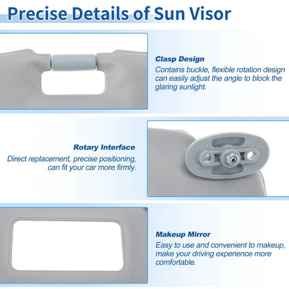 Sun Visors for Honda Civic 1996-2000 Gray (2 x Covers)