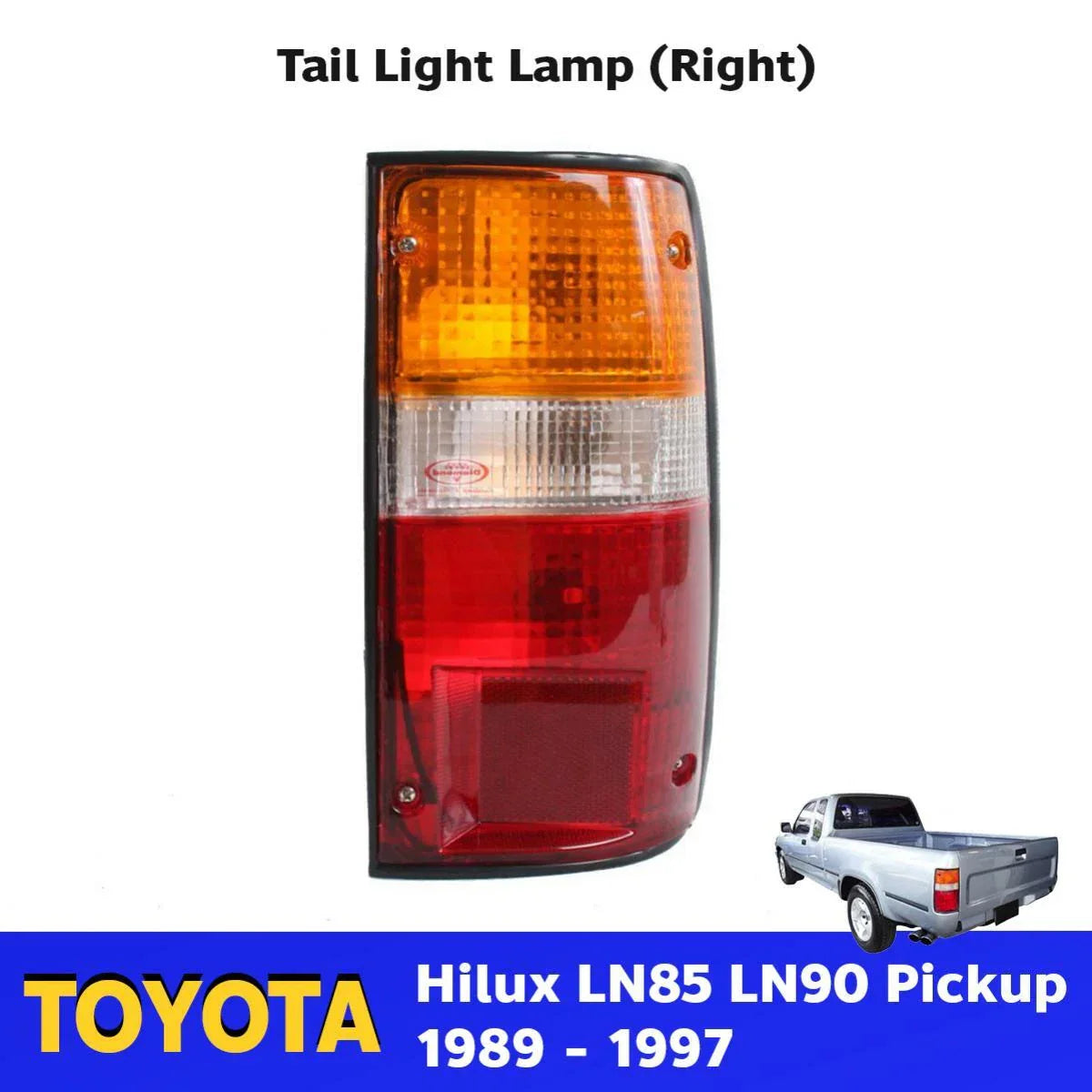 Right Tail Light Rear Lamp +Bulb Fits Toyota Hilux LN85 LN111 MK3 Ute 1989-95 DE
