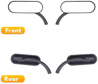Black Mini Oval Rear View Mirror for Harley Sportster Dyna Softail