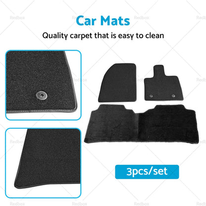 3 Pcs Classic Carpet Mats for BYD Atto 3 (2022 - ) Black