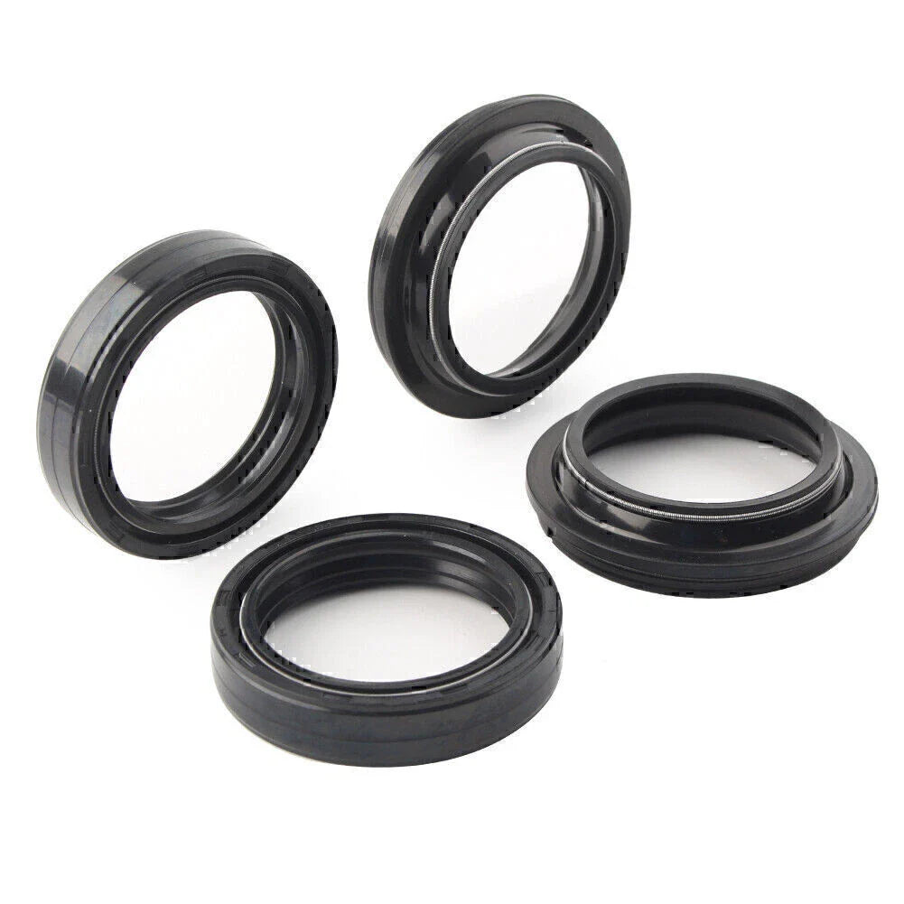 4 x Black 43x55mm Motorcycle Front Fork Damper Shock Absorber Seal