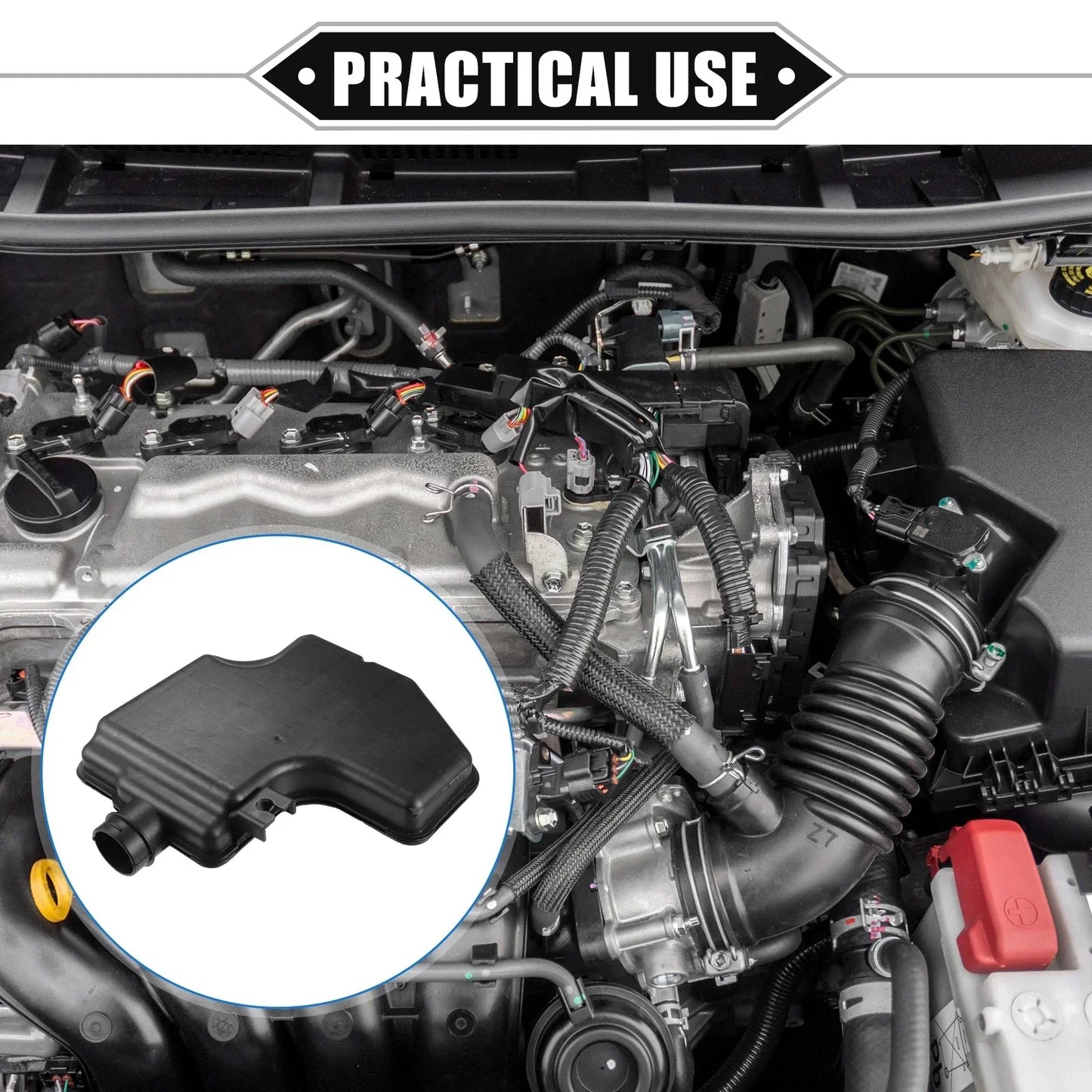 Car Air Intake Lower Resonator for Honda CR-V (2007-2009) Black