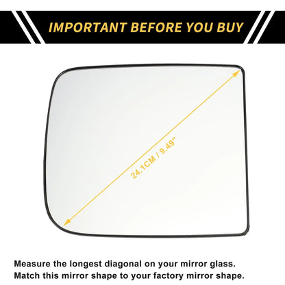 Heated Right Mirror Glass Replacement for Dodge Ram 1500 2500 (2010-2023)