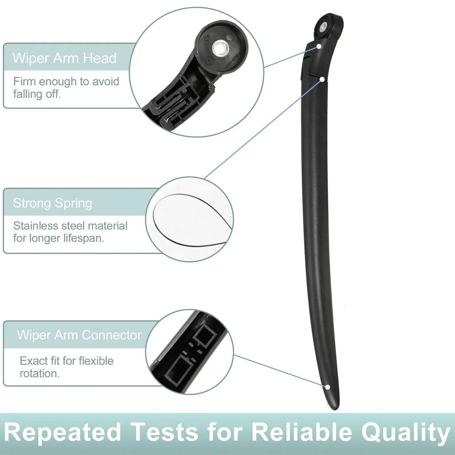 Rear Wiper Blade Arm Set for Porsche Cayenne S Pre-GTS (2002-2010)
