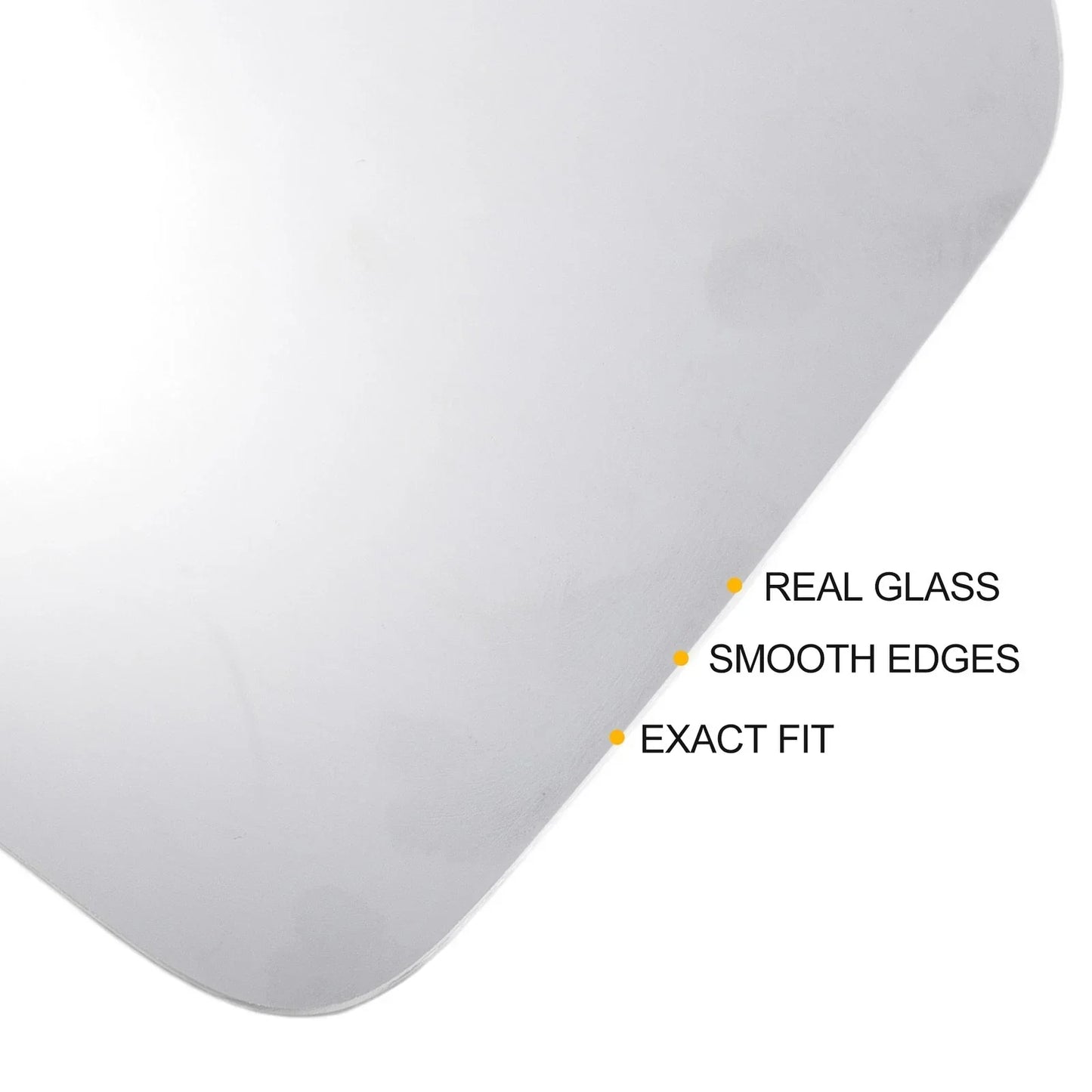 Right Side White Mirror Glass for Hyundai Santa Fe (2013-2018)