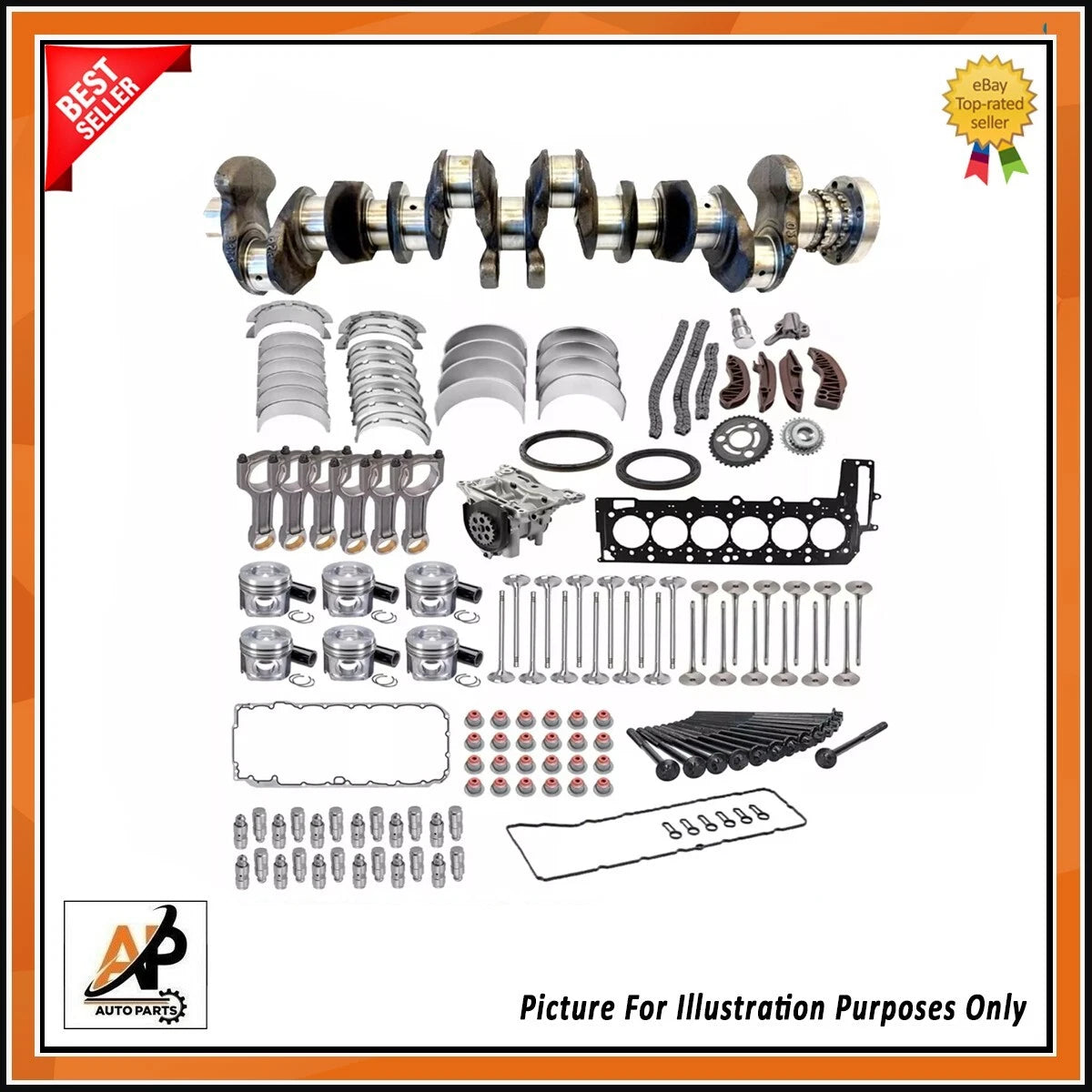 Crankshaft with Engine Rebuild Kit Heavy Duty for BMW 7 Series (2009–2016)