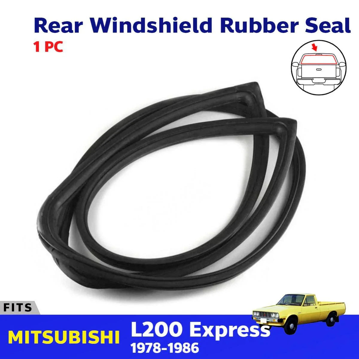 Rear Windshield Rubber Weatherstrip Fits Mitsubishi L200 Express Pickup 1978-86