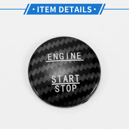 Car Push Start Button Cover for Mercedes Benz W176 (2012-2018) - 3.5cm Black