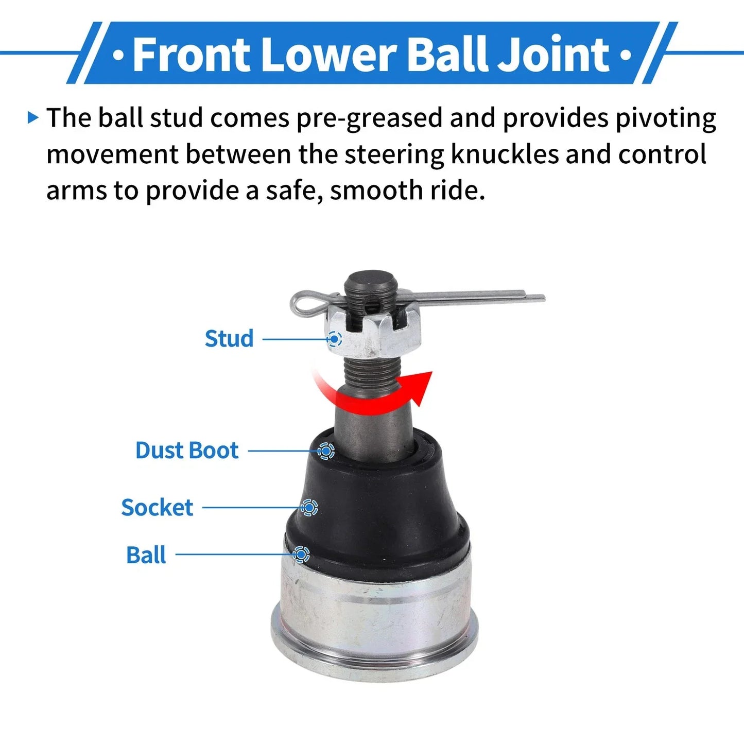 2 x Front Lower Ball Joints for Honda Element (2003-2011)