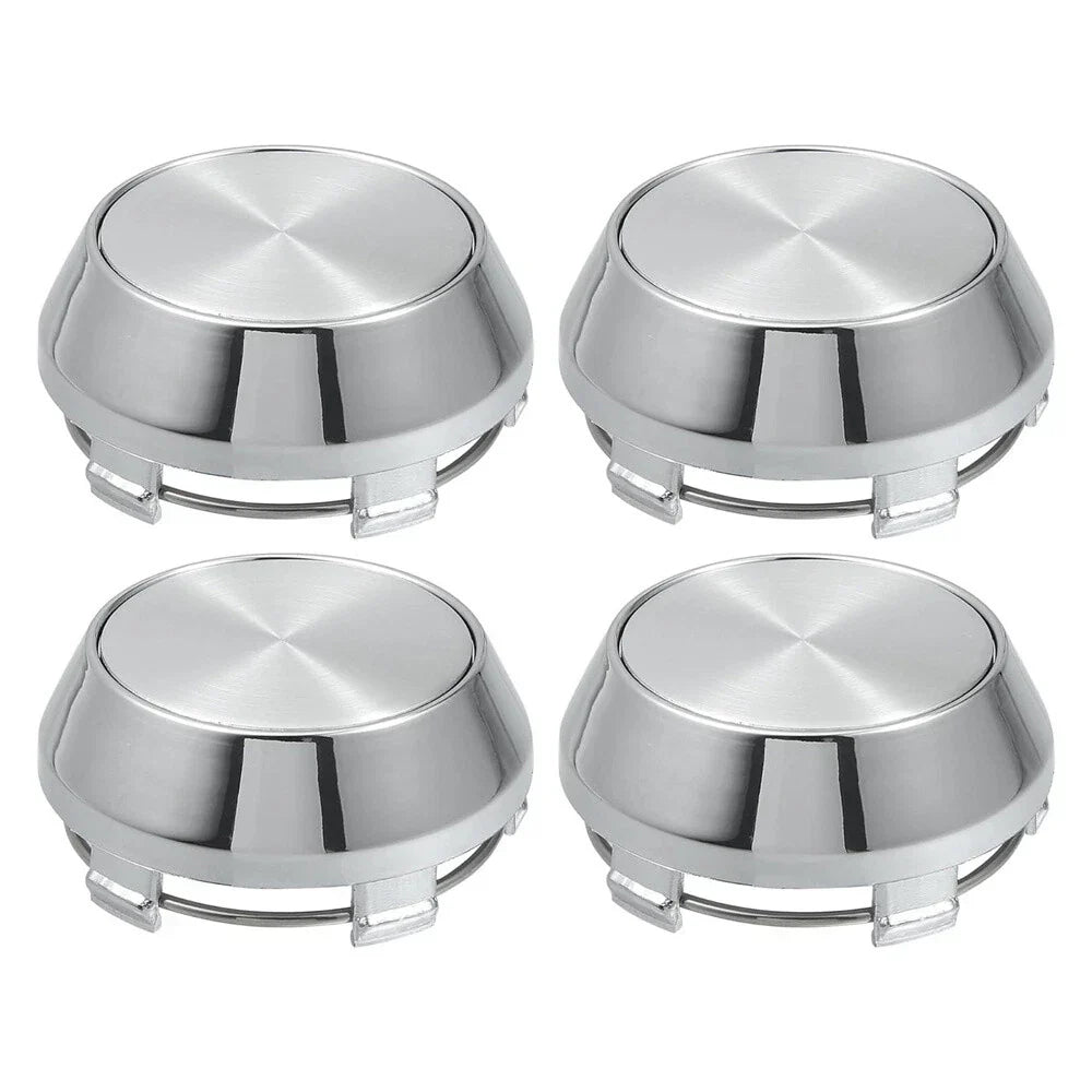 4 x 60mm Chrome Wheel Center Caps for Universal Rims (No Logo)