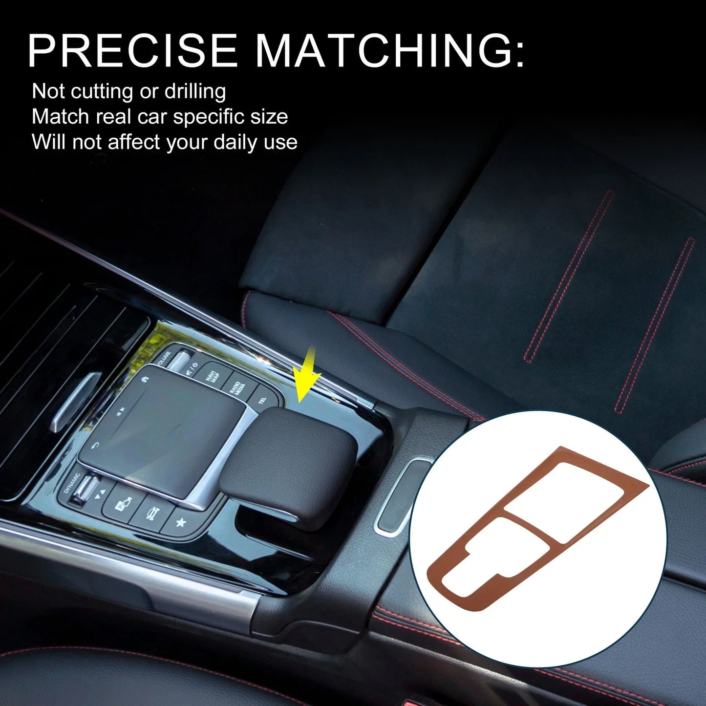 Center Console Panel Sticker for Mercedes-Benz GLA/GLB/EQA/EQB (2020-2024)
