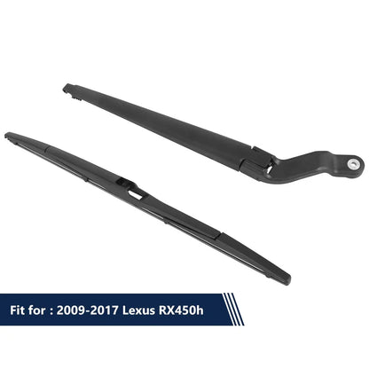 Rear Windshield Wiper Blade Arm Set 16 Inch for Lexus RX450h (2009-2017)