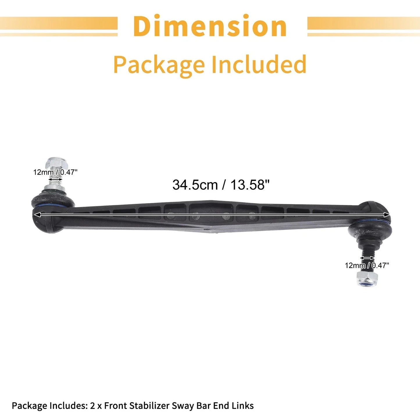 2 x Front Sway Bar Links for Chevrolet Sonic (2012-2020)