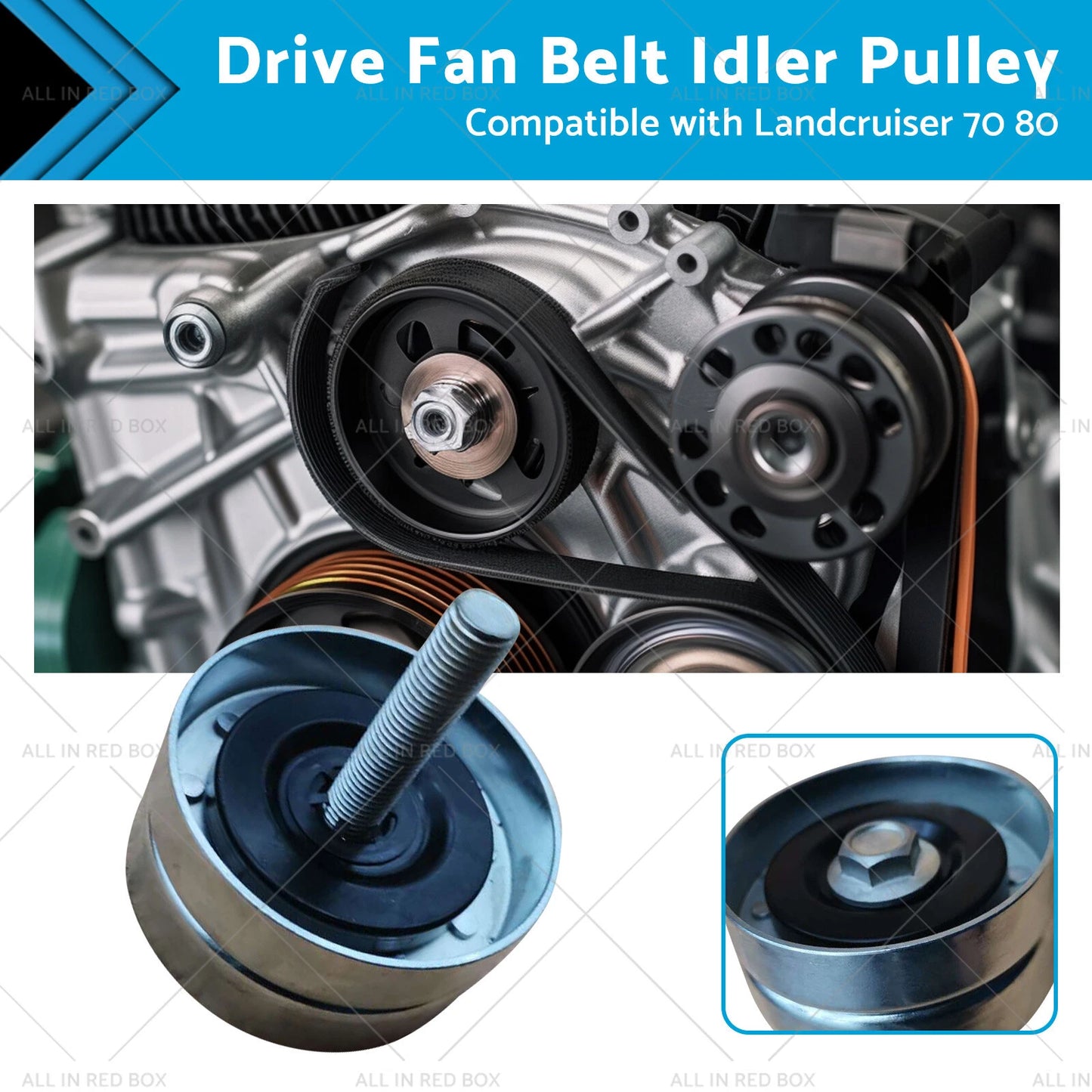 Drive Fan Belt Idler Pulley for Toyota Landcruiser 70 80 100 (1990-2007)