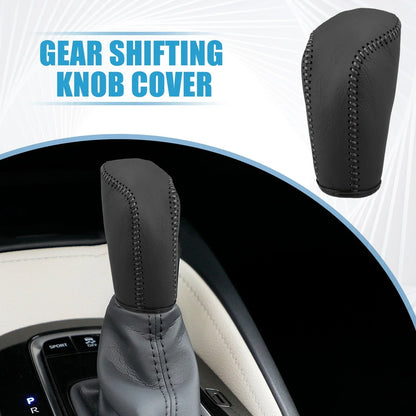 Gear Shifting Knob Cover for Hyundai Verna (2010-2014) - Faux Leather Black