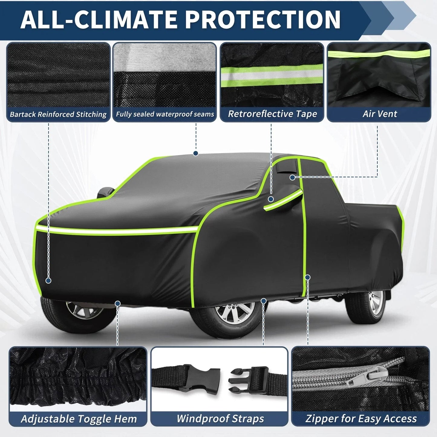 Waterproof Car Cover for Chevrolet Silverado Crew Cab 6.6ft Short Bed (2000-2018)