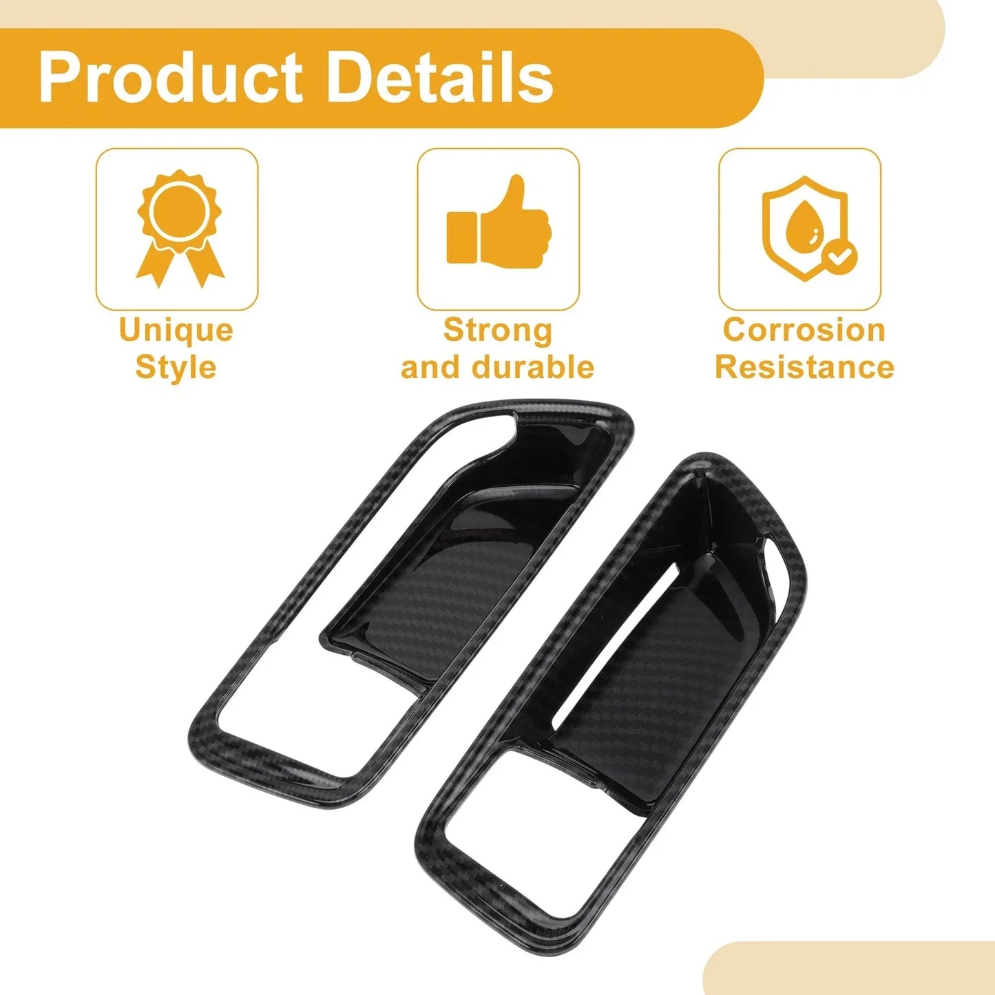 Interior Door Handle Bowl Cover Trim for Honda CHR (2024-2025) Carbon Fiber