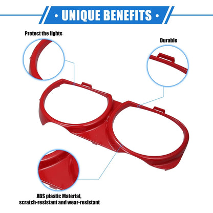 Car Front Left Right Side Headlight Trim Rings for Dodge Challenger (2015-2023)