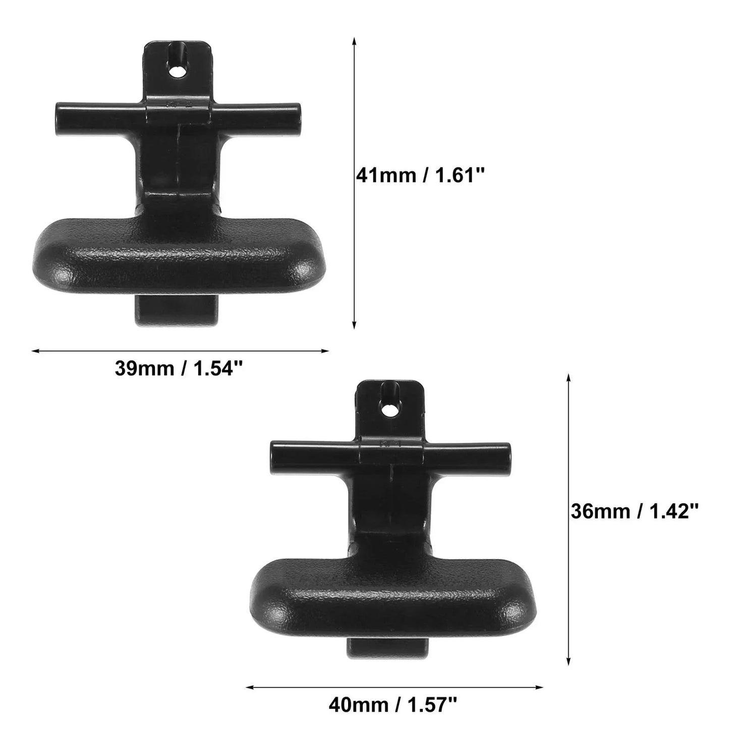 Armrest Latch Clip for Hyundai Sonata 2009-2010 (2 x) Black