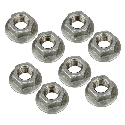 8 x M10 x 1.25 Stainless Steel Hex Flange Nuts