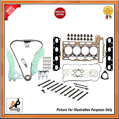 Head Gasket Replacement with Bolts Timing Chain Kit for Mini Cooper (2007–2016)