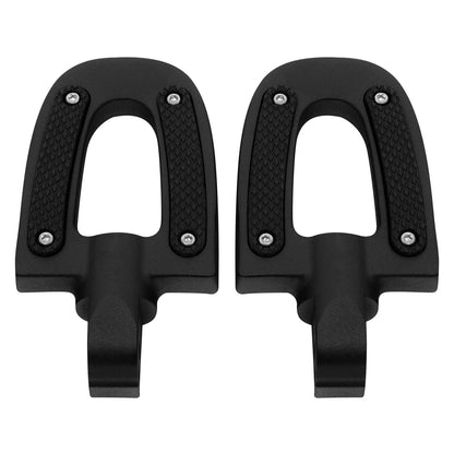 Matte Black Rear Passenger Footpegs for Harley Softail Fat Boy (2018-2025)