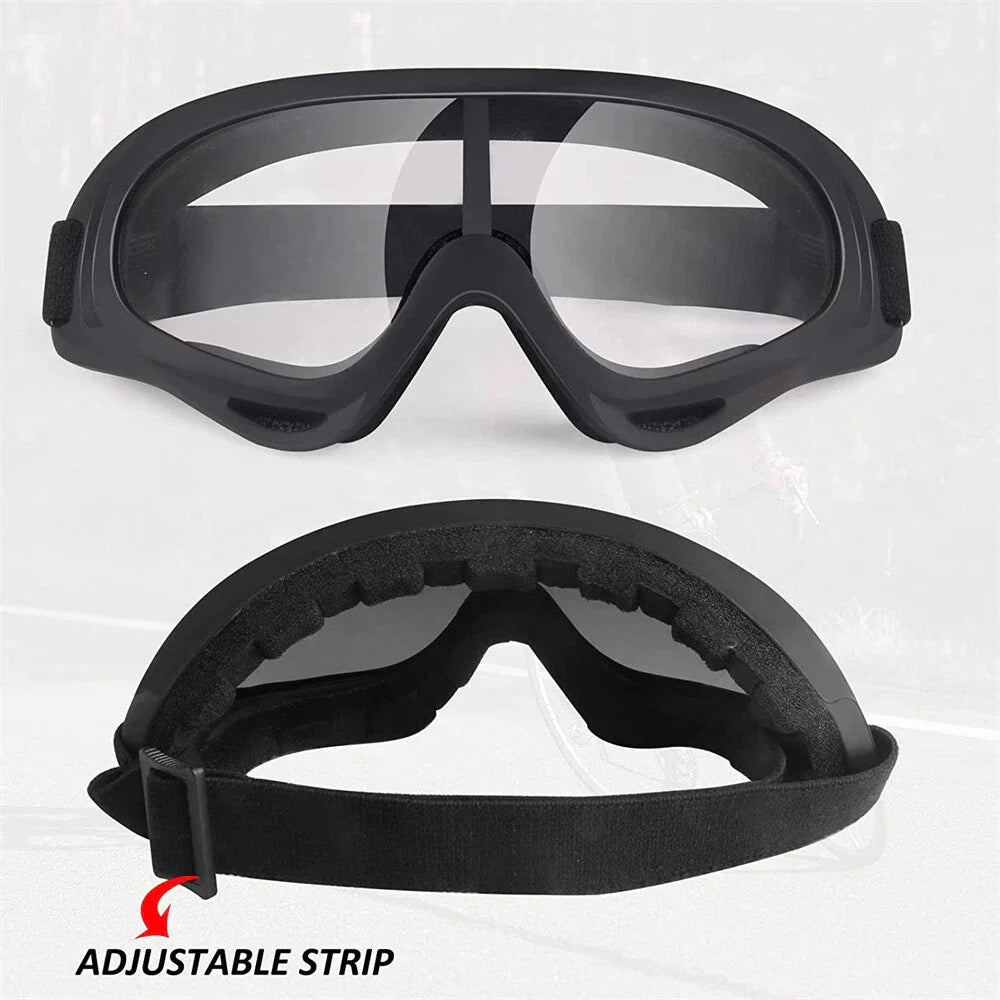 Motorcycle Goggles for Over Glasses - Anti-Fog Shatterproof UV400 Lenses