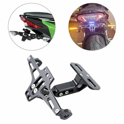 Universal Motorcycle Fender LED License Plate Bracket Holder Tidy Tail AU