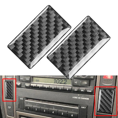 Black Radio CD Panel Side Button Cover Trim for Volkswagen Passat (2001-2005)