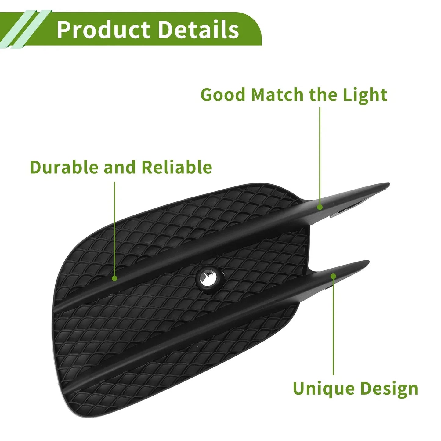 Front Right Fog Light Grill for Mercedes Benz E-Class (2017-2023) Black