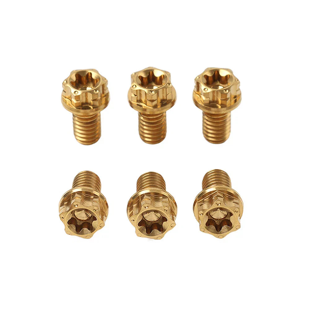 6pcs M8x35mm Titanium Torx Head Flange Screws for Motorcycle Bike