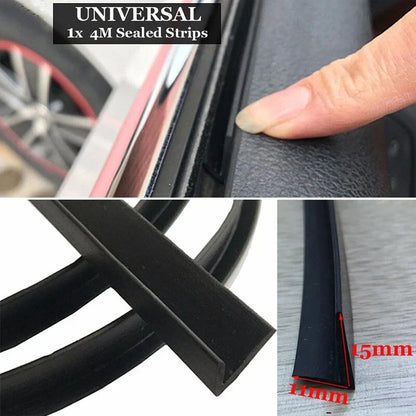 4M Car Side Trim Moulding Rubber Weatherstrip Abnormal Noise Seal Strip for Car