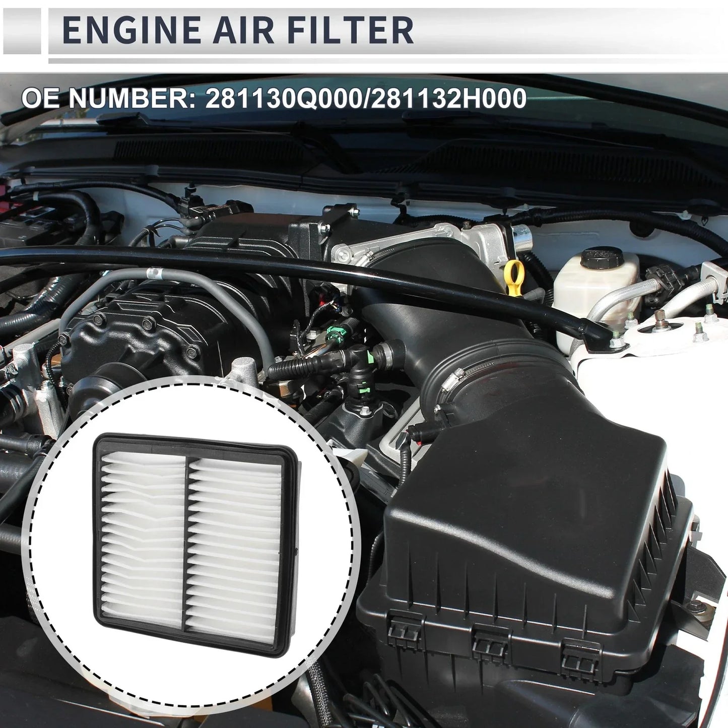 Engine Air Filter for Hyundai Elantra (2007-2010) - 1 x Quality Replacement