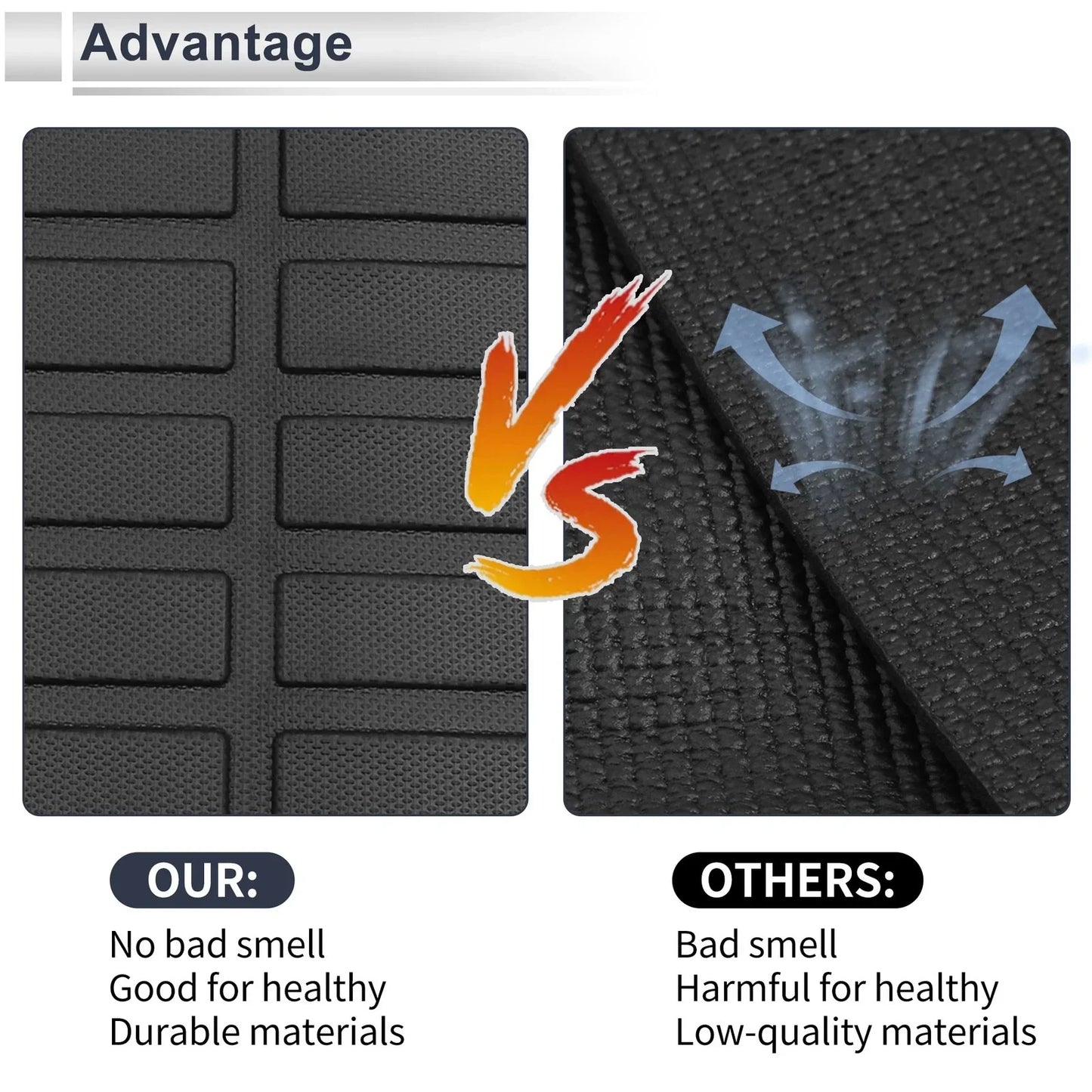 Cargo Liner Rear Trunk Mat for Honda Pilot (2016-2024) Long Grid Pattern TPE